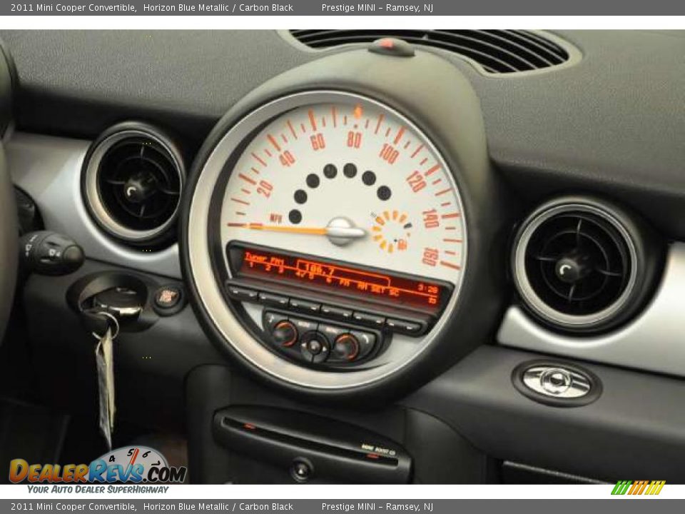 2011 Mini Cooper Convertible Horizon Blue Metallic / Carbon Black Photo #21