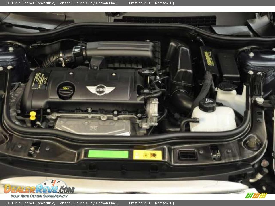 2011 Mini Cooper Convertible Horizon Blue Metallic / Carbon Black Photo #24