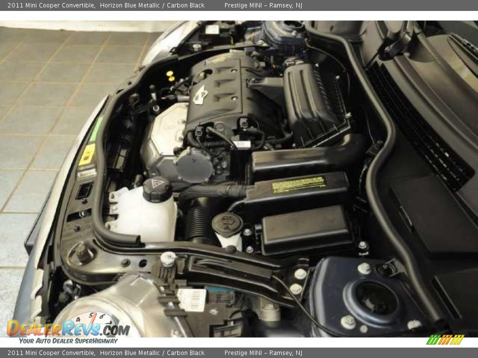 2011 Mini Cooper Convertible Horizon Blue Metallic / Carbon Black Photo #25