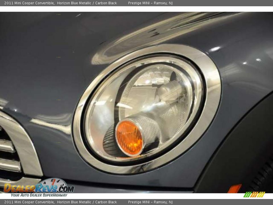 2011 Mini Cooper Convertible Horizon Blue Metallic / Carbon Black Photo #26