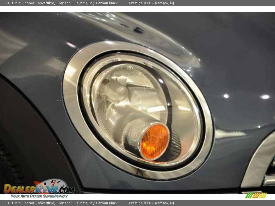 2011 Mini Cooper Convertible Horizon Blue Metallic / Carbon Black Photo #29