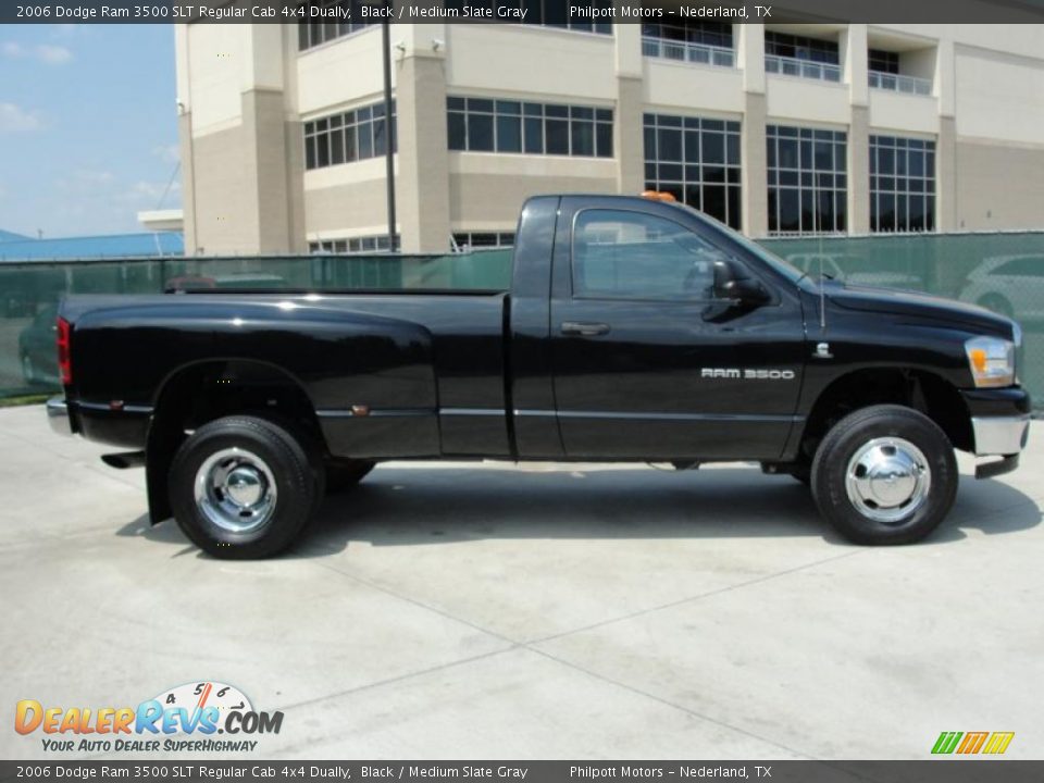 Black 2006 Dodge Ram 3500 SLT Regular Cab 4x4 Dually Photo #2