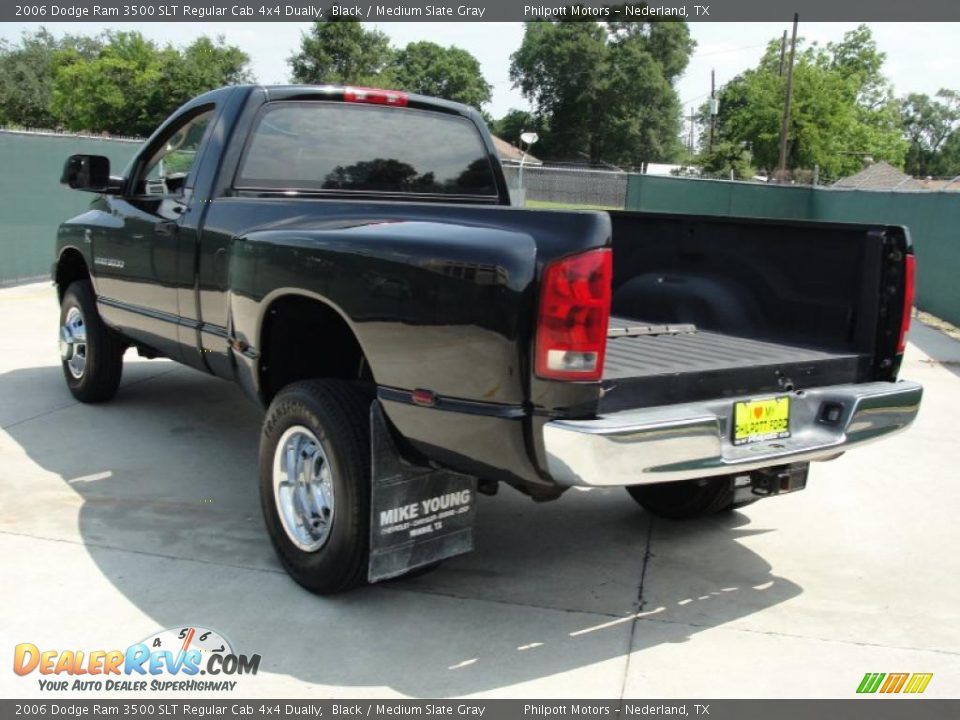 2006 Dodge Ram 3500 SLT Regular Cab 4x4 Dually Black / Medium Slate Gray Photo #5