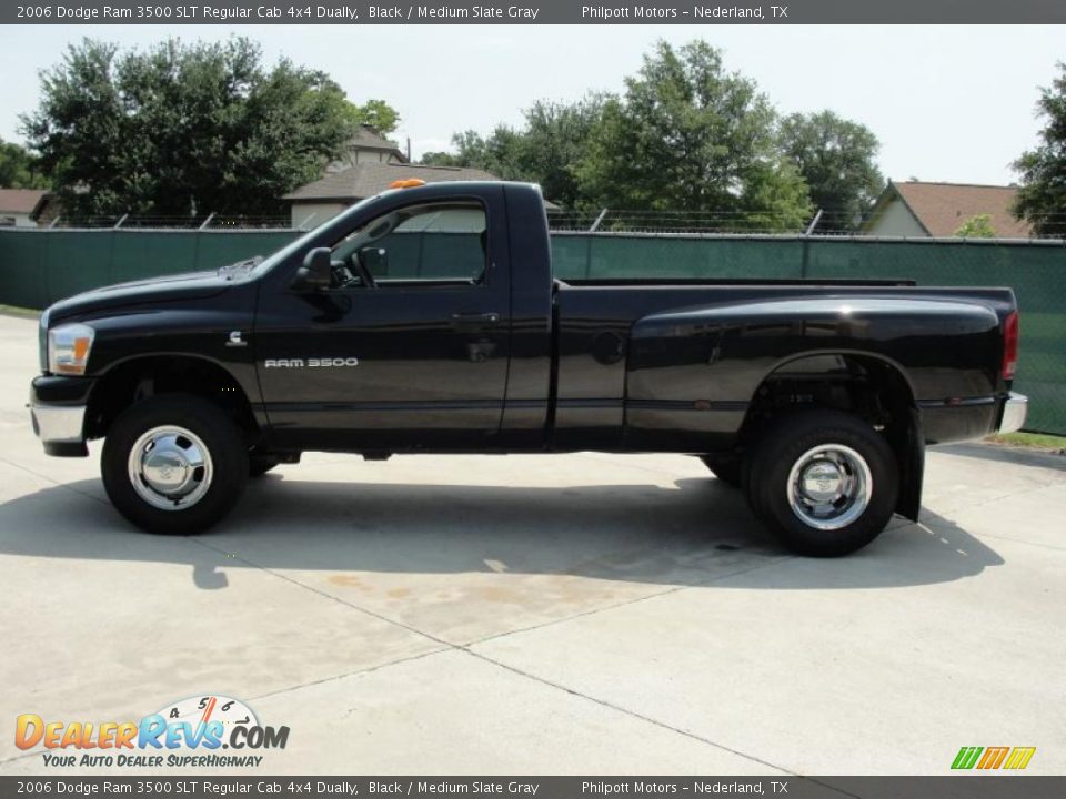 2006 Dodge Ram 3500 SLT Regular Cab 4x4 Dually Black / Medium Slate Gray Photo #6