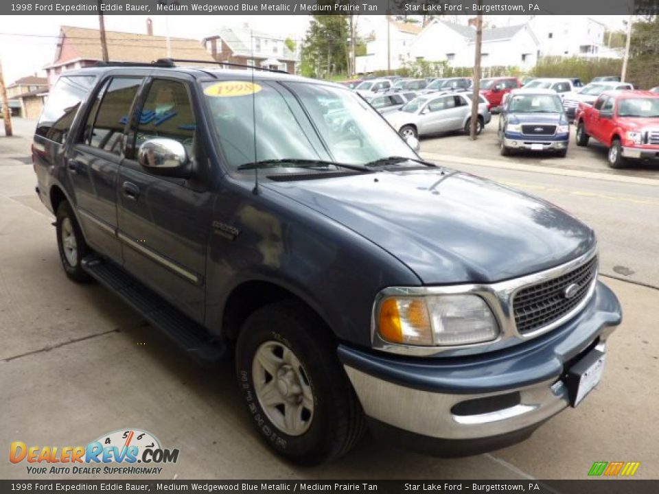 1998 Ford Expedition Eddie Bauer Medium Wedgewood Blue Metallic / Medium Prairie Tan Photo #5