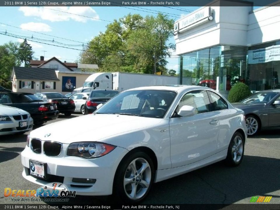 2011 BMW 1 Series 128i Coupe Alpine White / Savanna Beige Photo #1