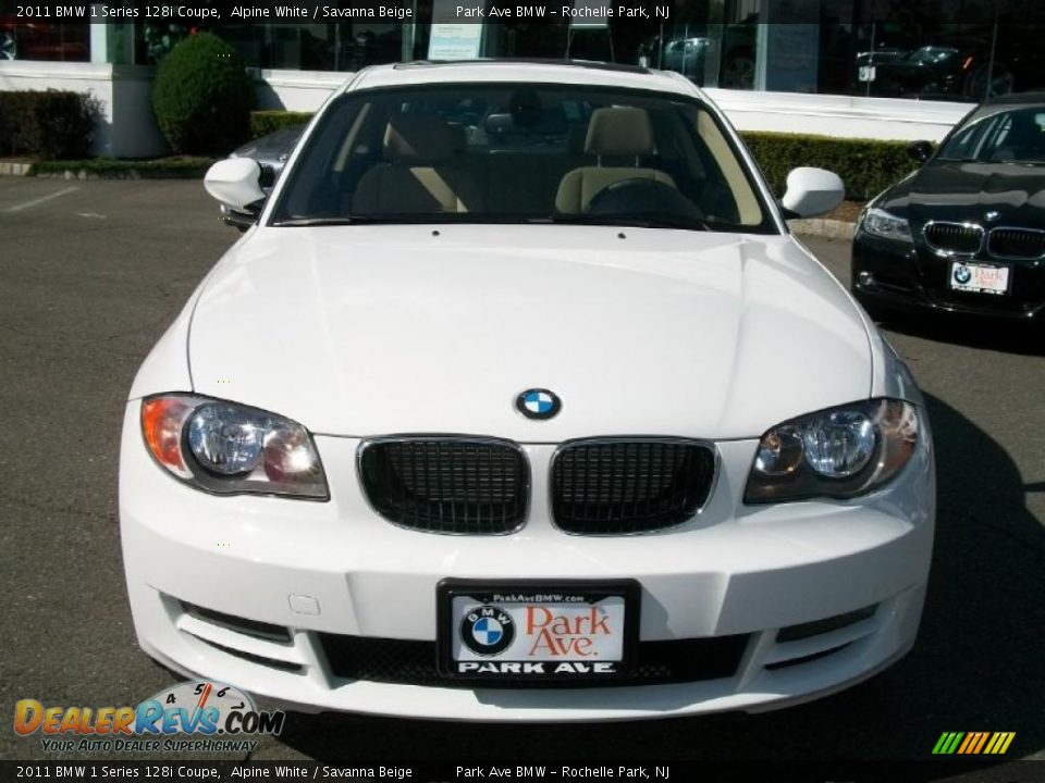 2011 BMW 1 Series 128i Coupe Alpine White / Savanna Beige Photo #2