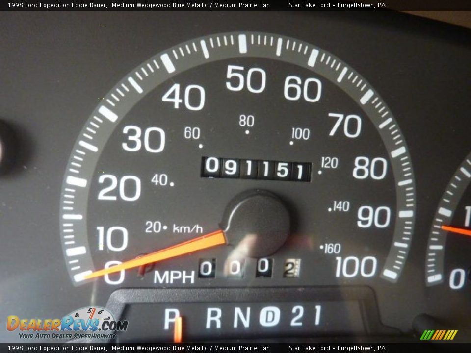 1998 Ford Expedition Eddie Bauer Medium Wedgewood Blue Metallic / Medium Prairie Tan Photo #15