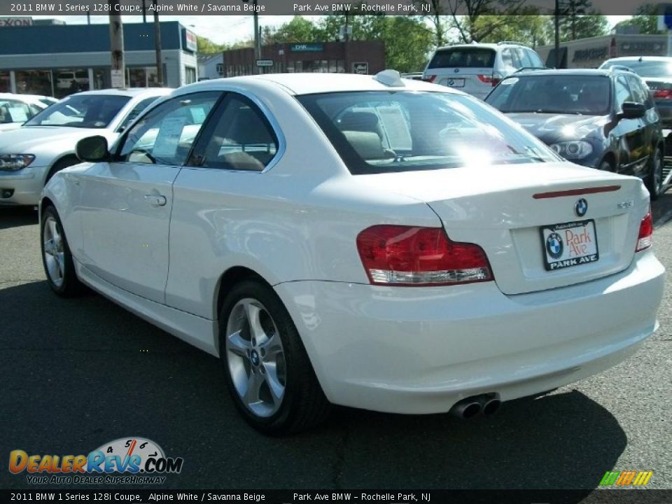2011 BMW 1 Series 128i Coupe Alpine White / Savanna Beige Photo #7