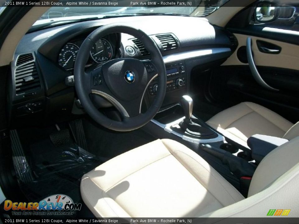Savanna Beige Interior - 2011 BMW 1 Series 128i Coupe Photo #10