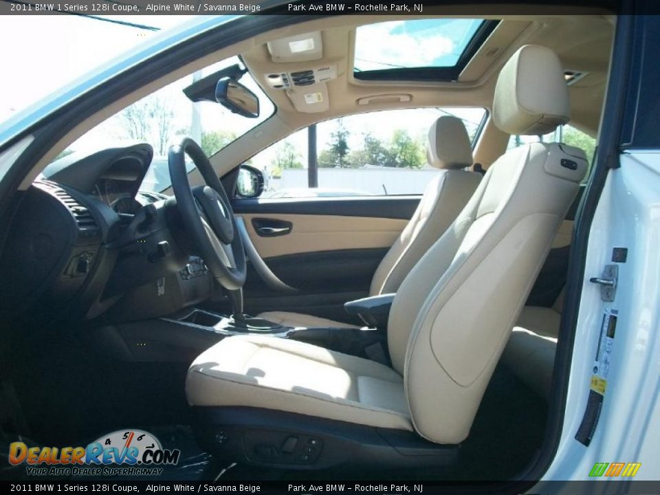 Savanna Beige Interior - 2011 BMW 1 Series 128i Coupe Photo #11