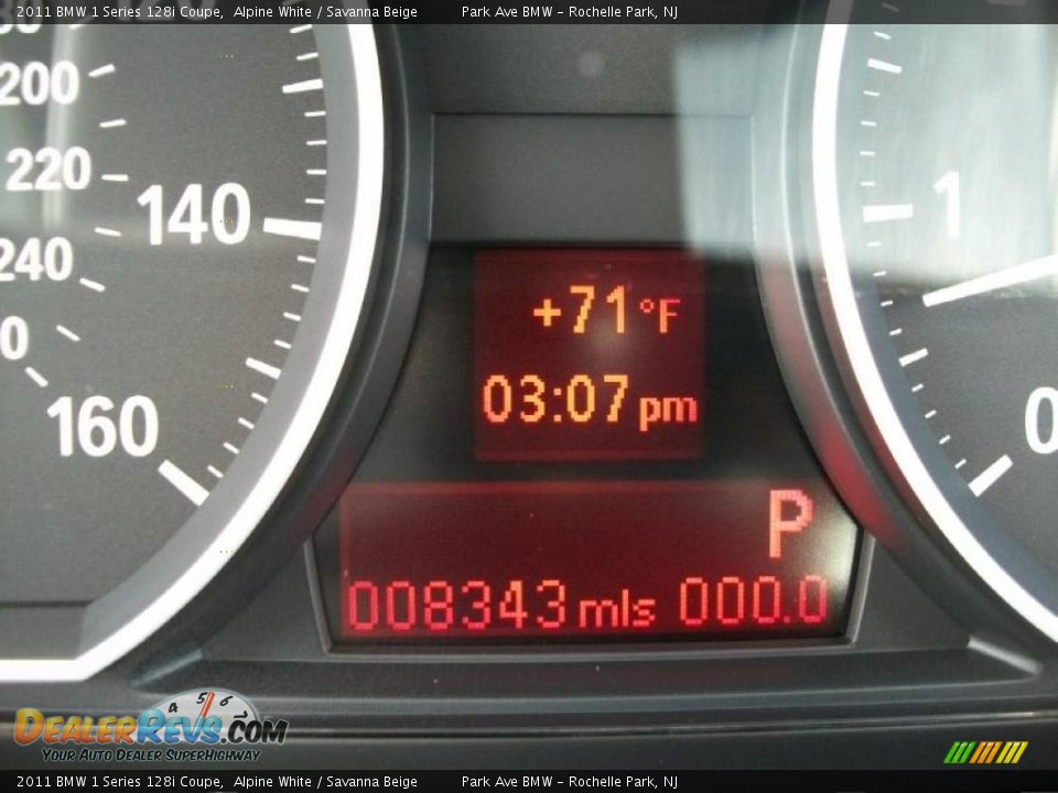 2011 BMW 1 Series 128i Coupe Alpine White / Savanna Beige Photo #17