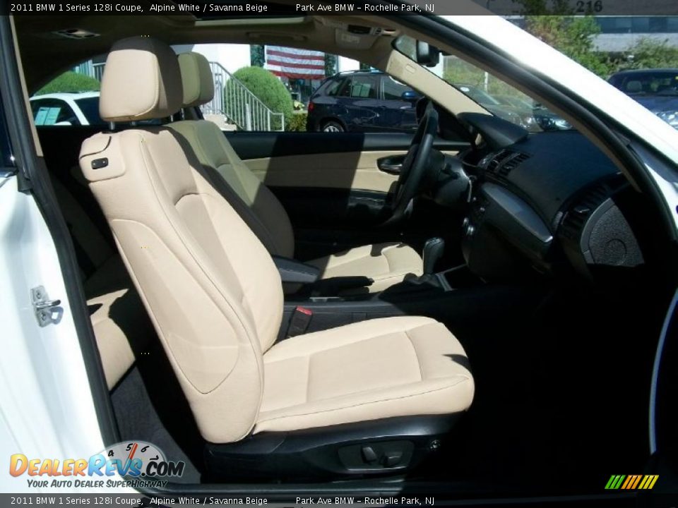Savanna Beige Interior - 2011 BMW 1 Series 128i Coupe Photo #26