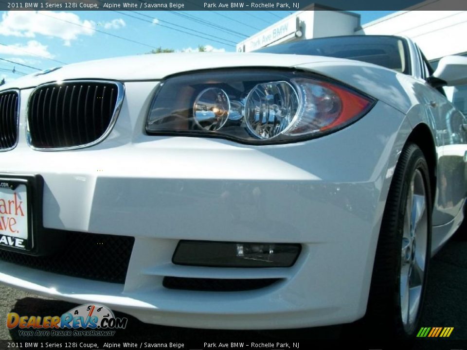 2011 BMW 1 Series 128i Coupe Alpine White / Savanna Beige Photo #29