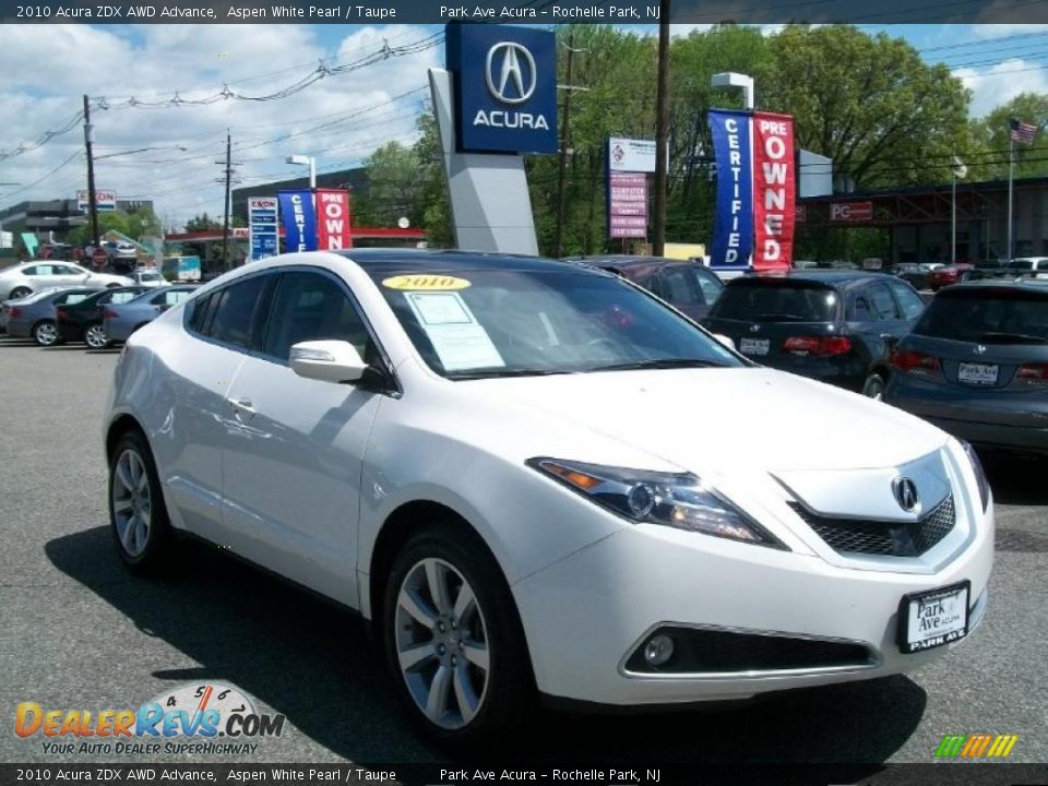 2010 Acura ZDX AWD Advance Aspen White Pearl / Taupe Photo #1