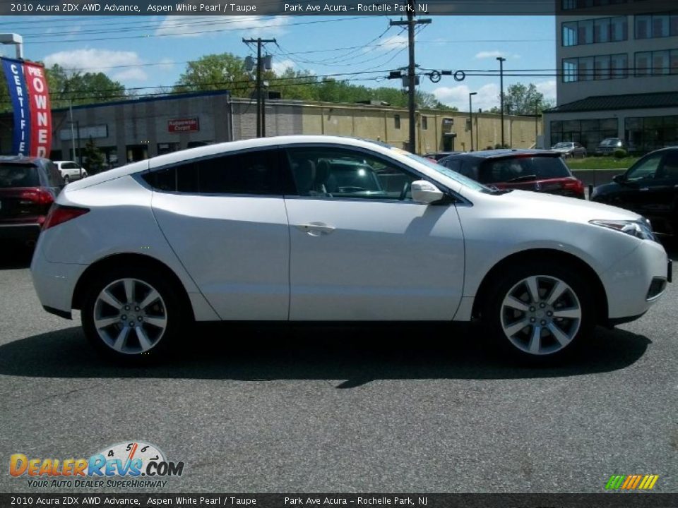 2010 Acura ZDX AWD Advance Aspen White Pearl / Taupe Photo #2