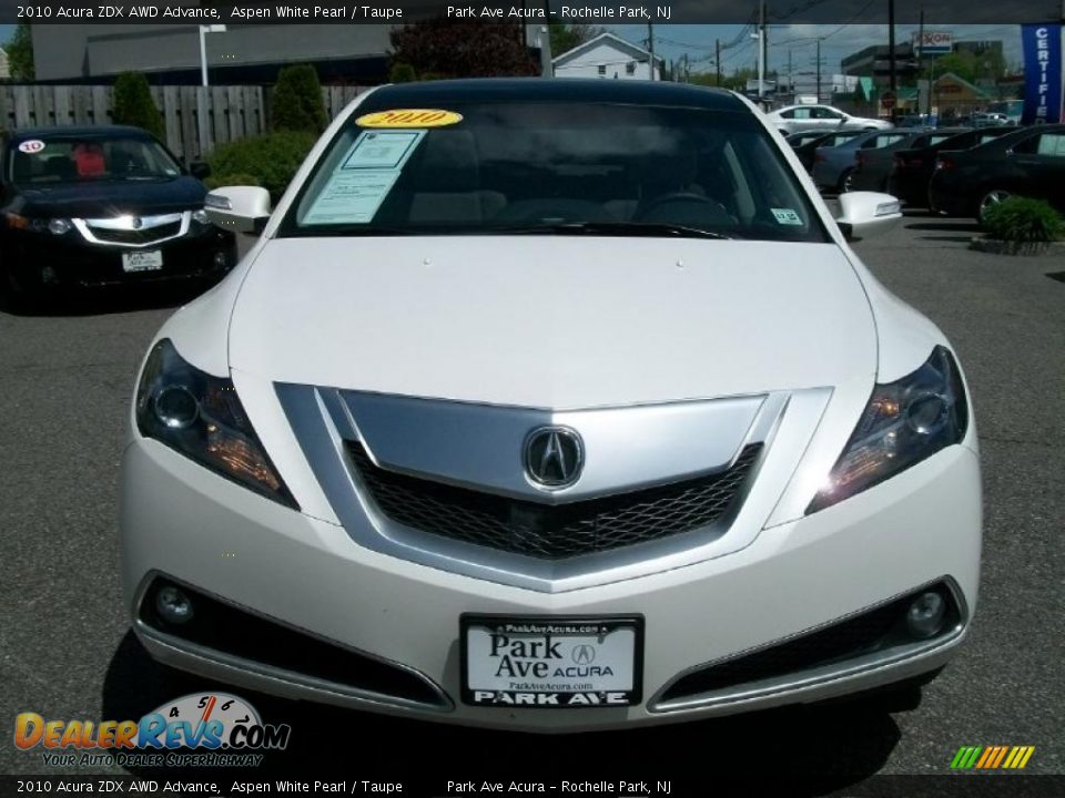2010 Acura ZDX AWD Advance Aspen White Pearl / Taupe Photo #8