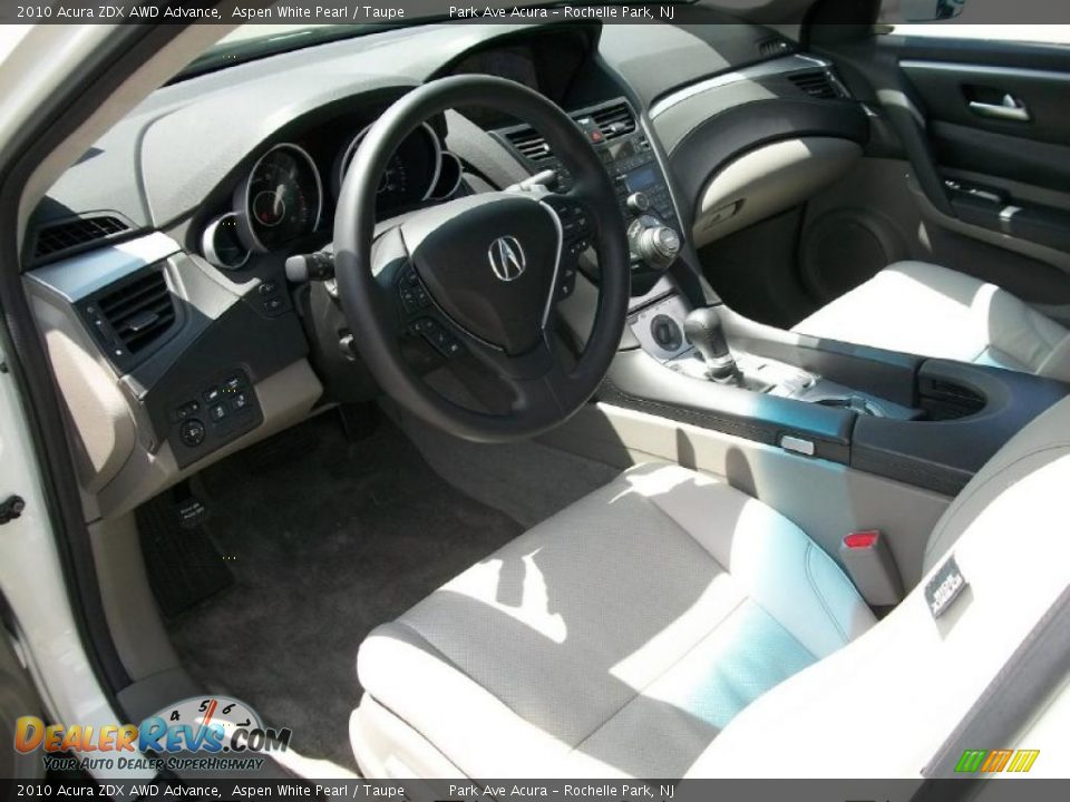 Taupe Interior - 2010 Acura ZDX AWD Advance Photo #10