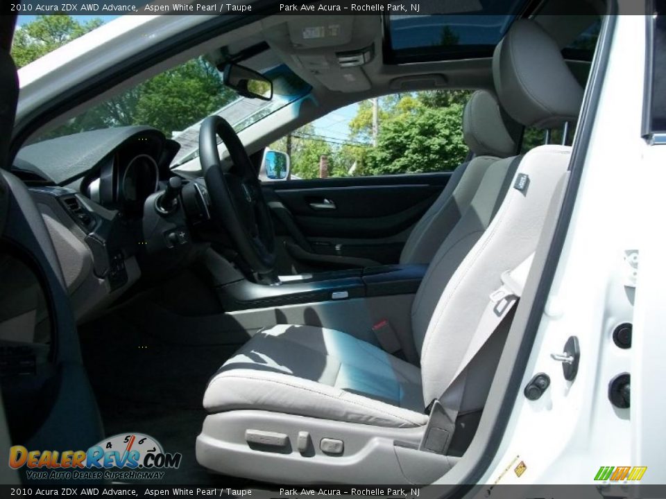 2010 Acura ZDX AWD Advance Aspen White Pearl / Taupe Photo #11