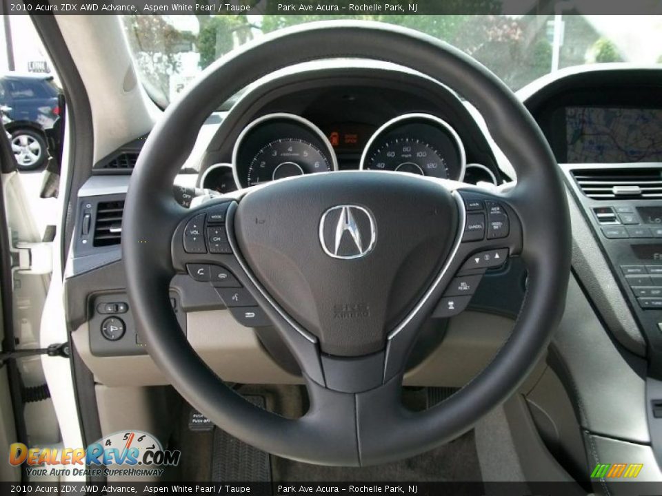 2010 Acura ZDX AWD Advance Steering Wheel Photo #14