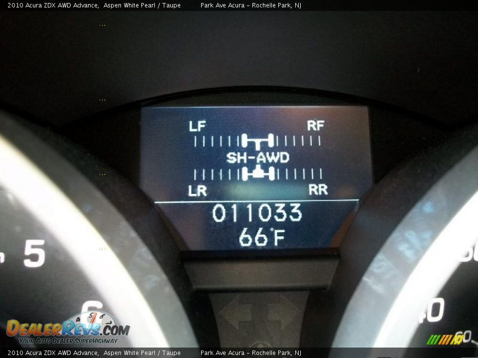 2010 Acura ZDX AWD Advance Aspen White Pearl / Taupe Photo #17
