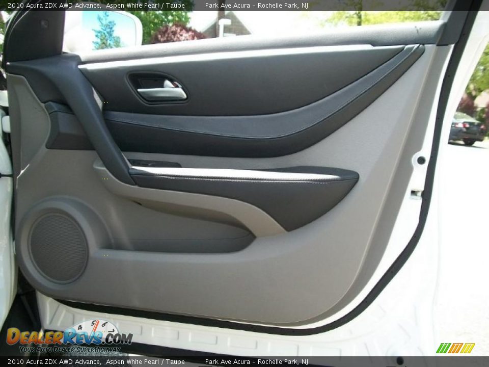 2010 Acura ZDX AWD Advance Aspen White Pearl / Taupe Photo #26