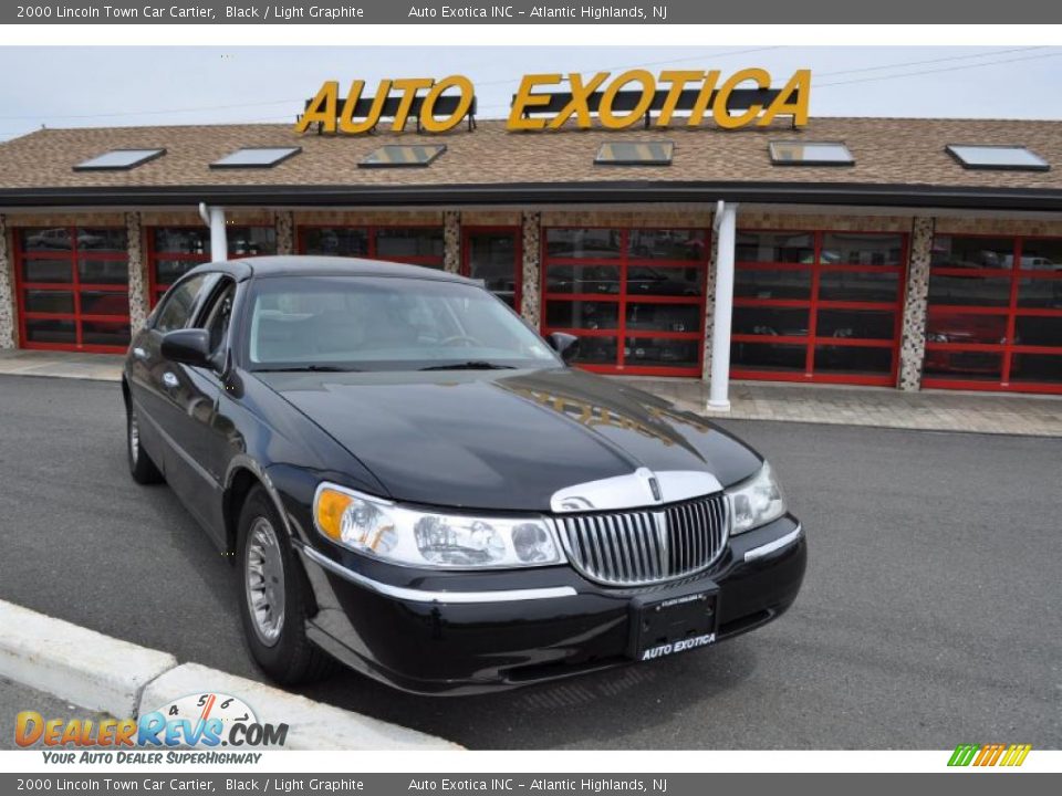 2000 Lincoln Town Car Cartier Black / Light Graphite Photo #2