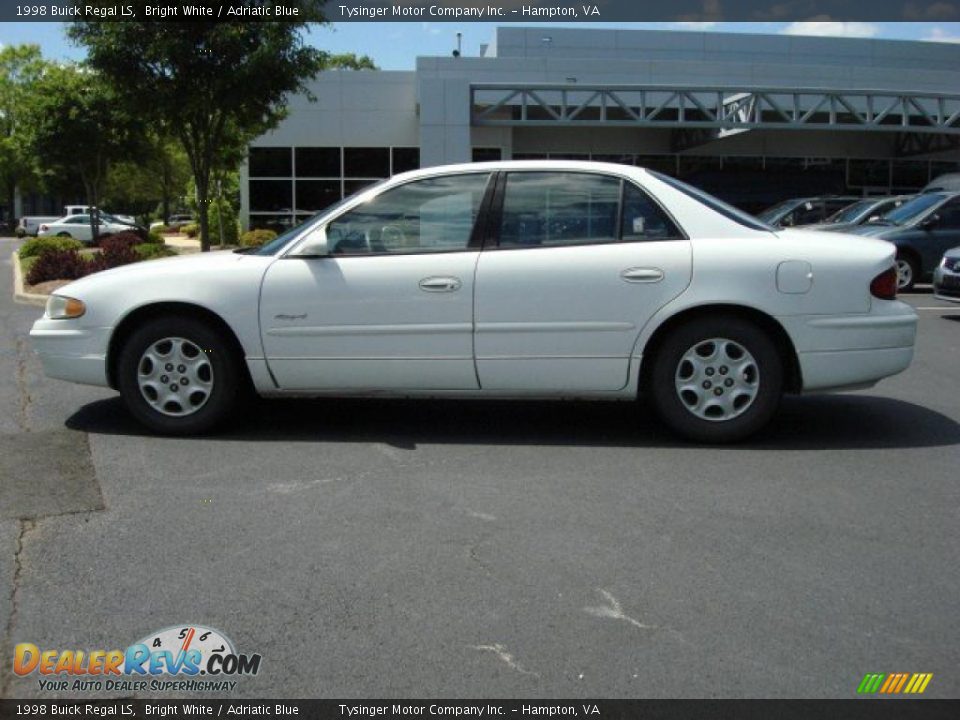 1998 Buick Regal LS Bright White / Adriatic Blue Photo #3