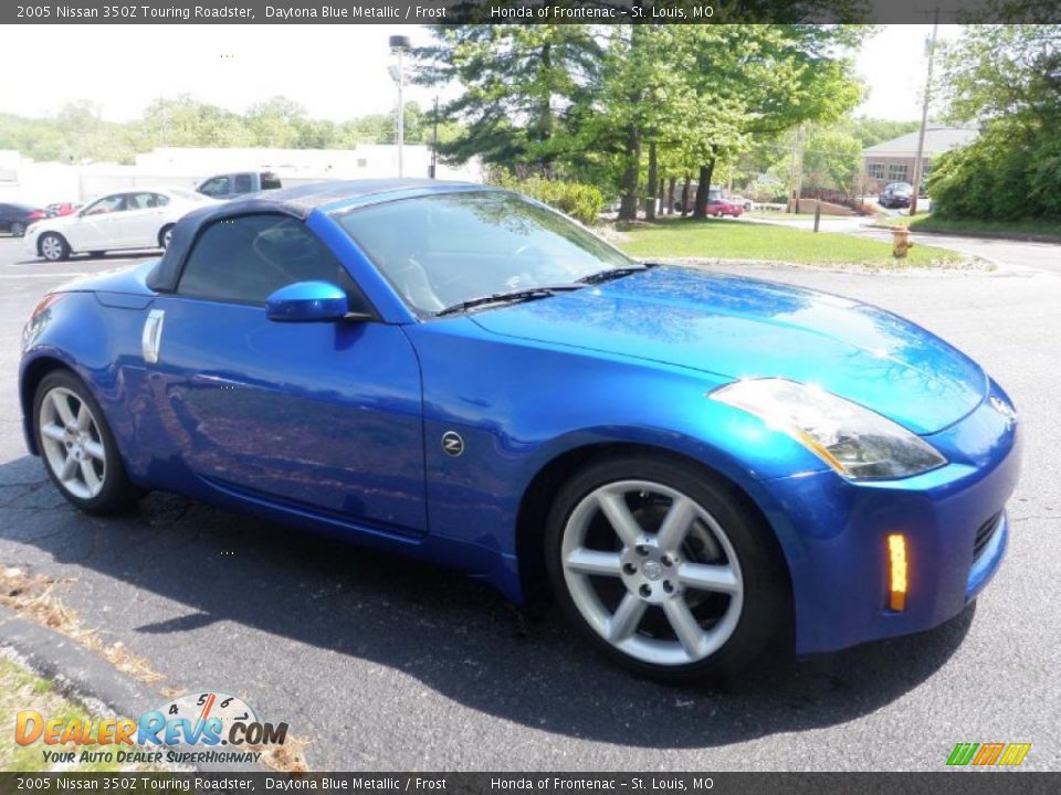 2005 Nissan 350Z Touring Roadster Daytona Blue Metallic / Frost Photo #1