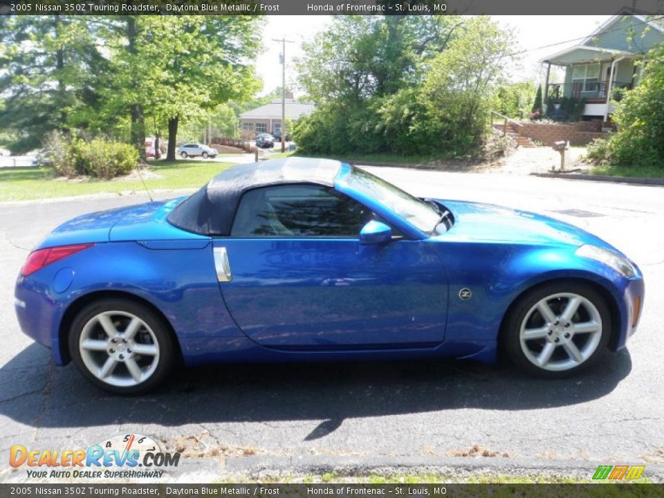 2005 Nissan 350Z Touring Roadster Daytona Blue Metallic / Frost Photo #2
