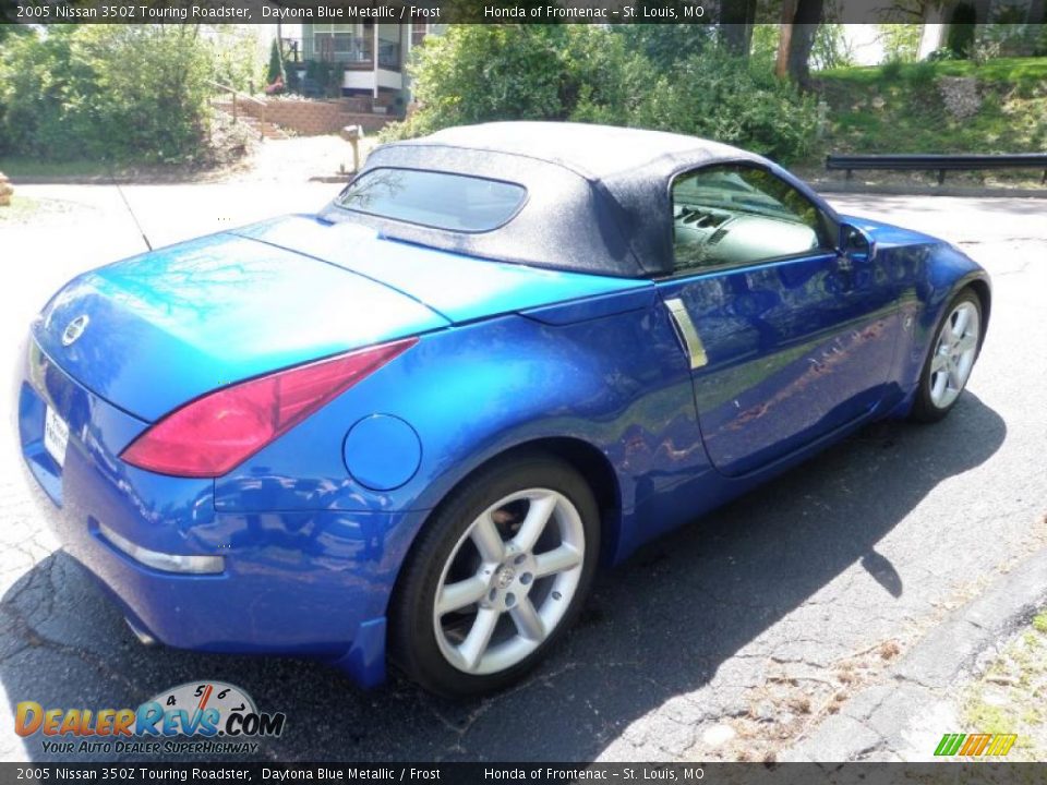 2005 Nissan 350Z Touring Roadster Daytona Blue Metallic / Frost Photo #3
