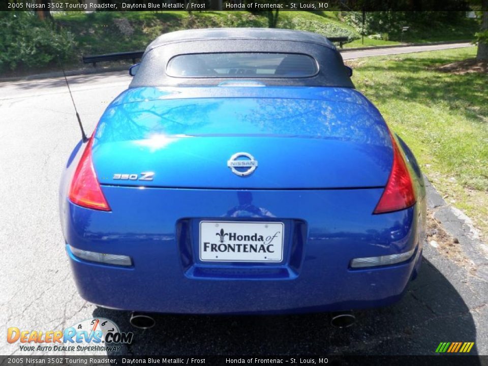 2005 Nissan 350Z Touring Roadster Daytona Blue Metallic / Frost Photo #4