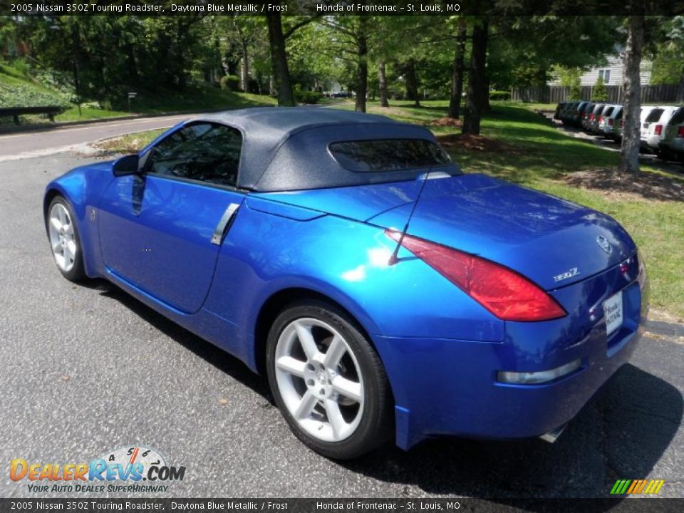 2005 Nissan 350Z Touring Roadster Daytona Blue Metallic / Frost Photo #5