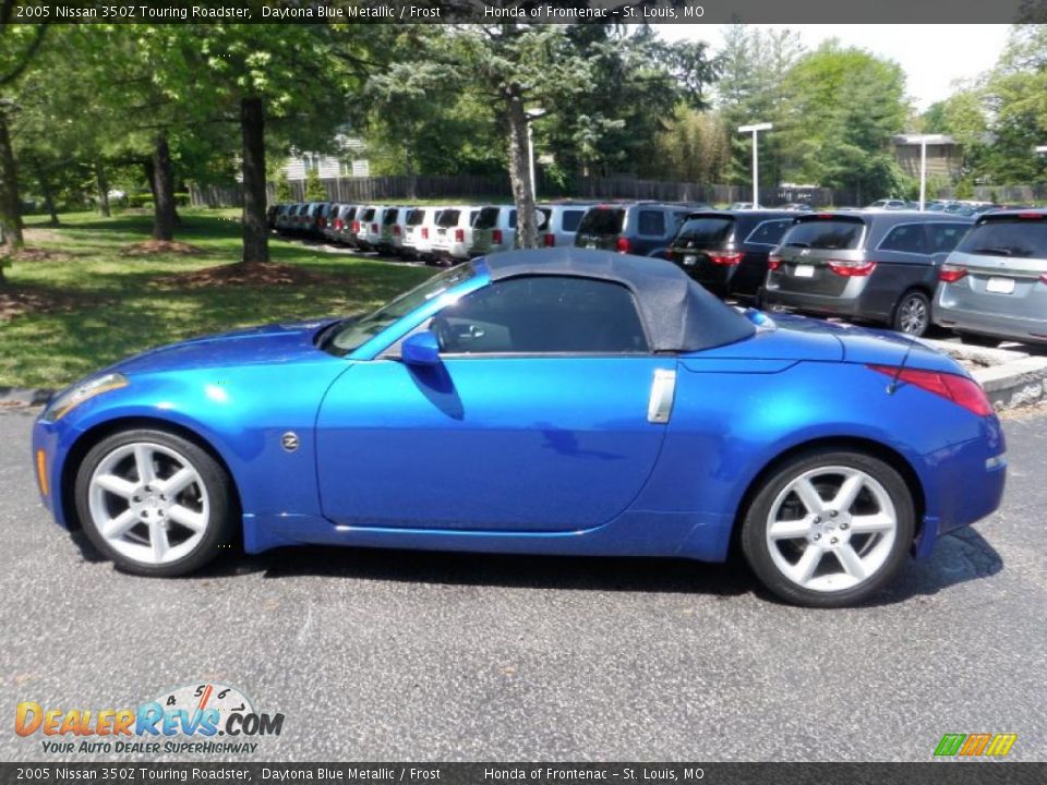2005 Nissan 350Z Touring Roadster Daytona Blue Metallic / Frost Photo #6