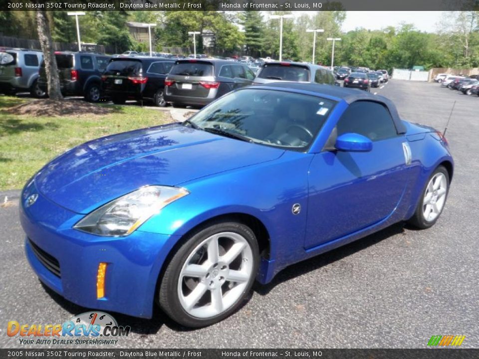 2005 Nissan 350Z Touring Roadster Daytona Blue Metallic / Frost Photo #7