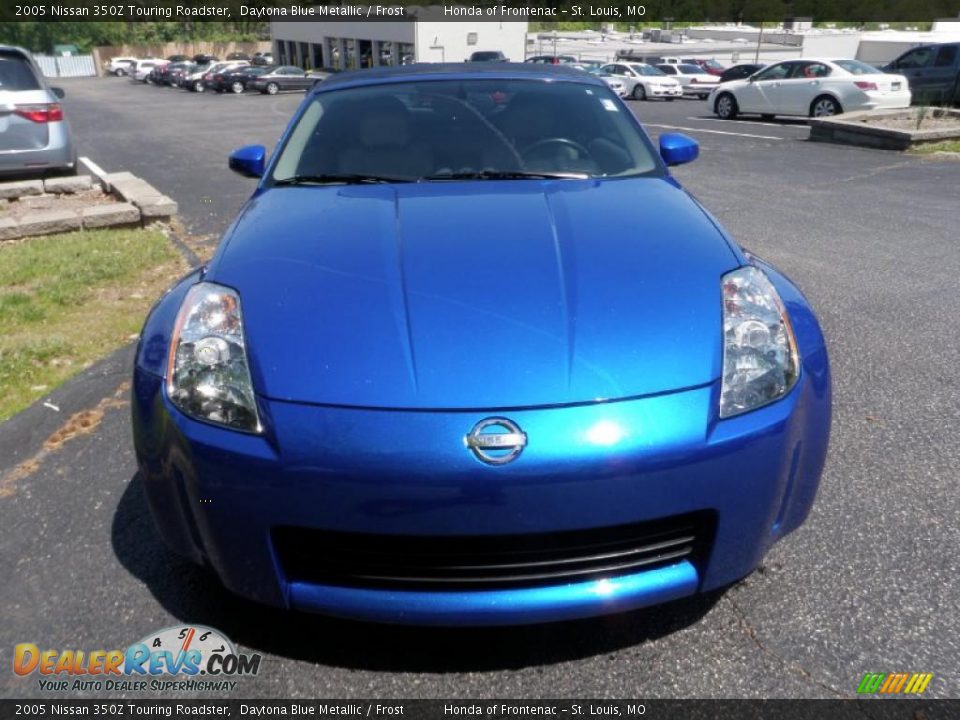 2005 Nissan 350Z Touring Roadster Daytona Blue Metallic / Frost Photo #8