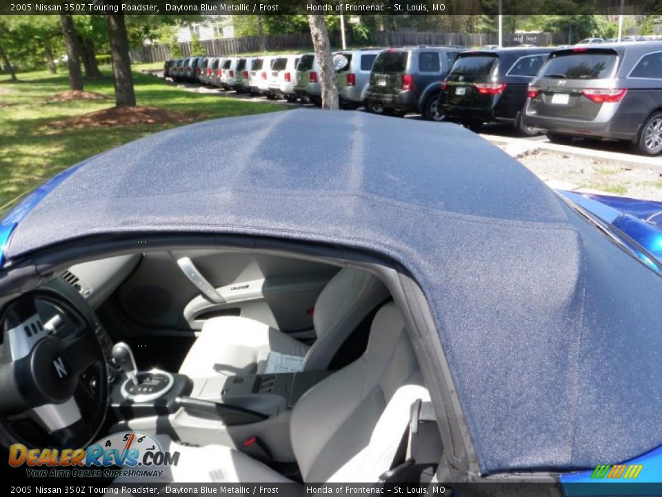 2005 Nissan 350Z Touring Roadster Daytona Blue Metallic / Frost Photo #12