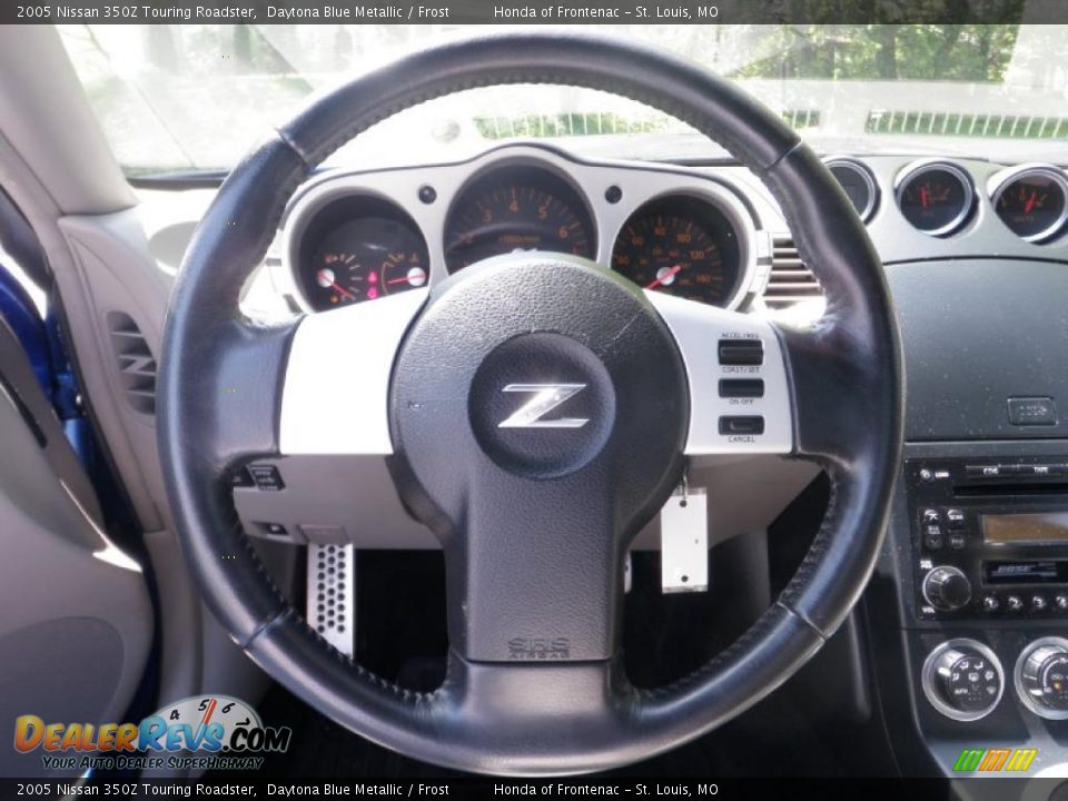 2005 Nissan 350Z Touring Roadster Daytona Blue Metallic / Frost Photo #17