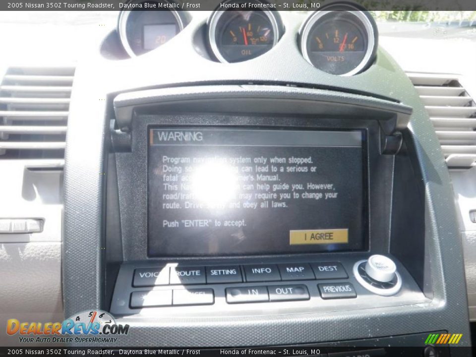 2005 Nissan 350Z Touring Roadster Daytona Blue Metallic / Frost Photo #21