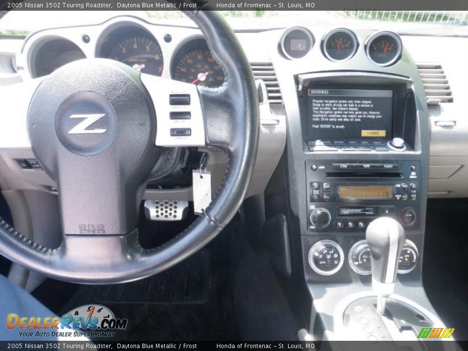 2005 Nissan 350Z Touring Roadster Daytona Blue Metallic / Frost Photo #26