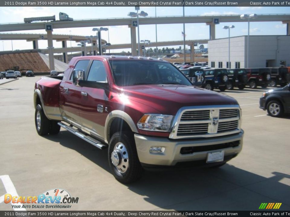 2011 Dodge Ram 3500 HD Laramie Longhorn Mega Cab 4x4 Dually Deep Cherry ...