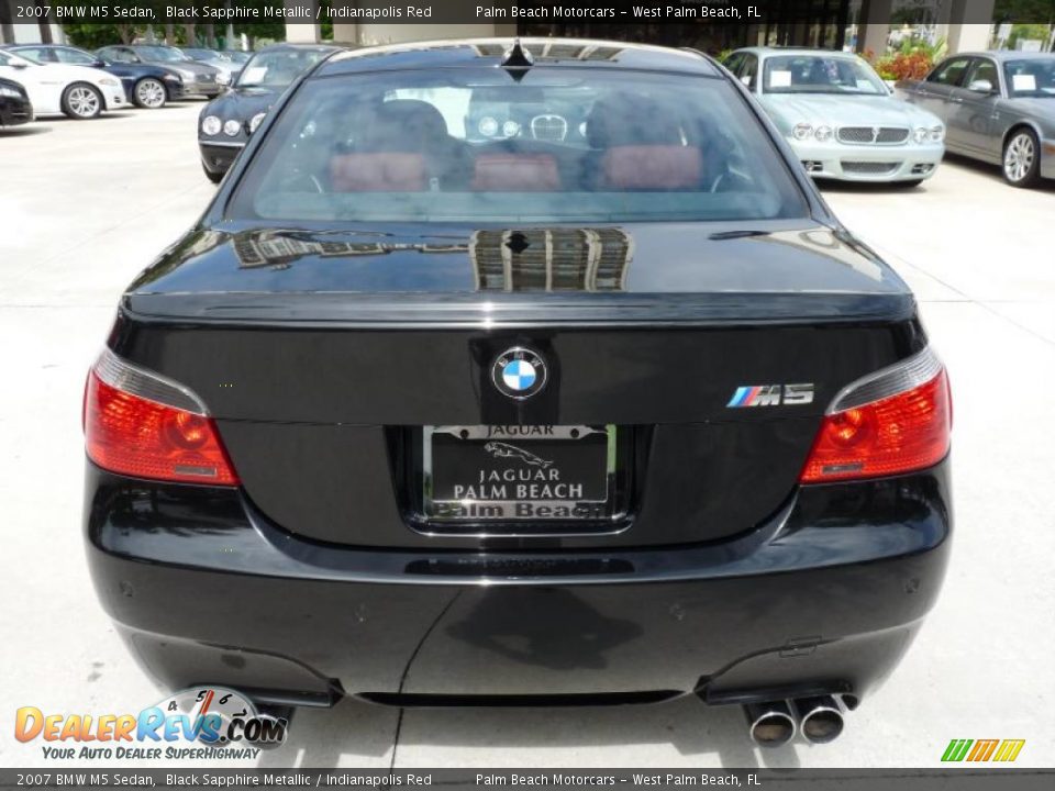 2007 BMW M5 Sedan Black Sapphire Metallic / Indianapolis Red Photo #6