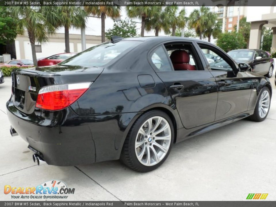 2007 BMW M5 Sedan Black Sapphire Metallic / Indianapolis Red Photo #7