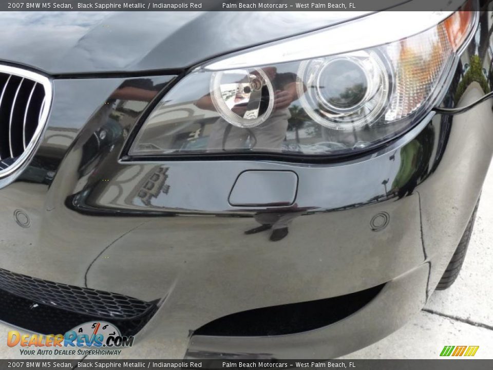 2007 BMW M5 Sedan Black Sapphire Metallic / Indianapolis Red Photo #11