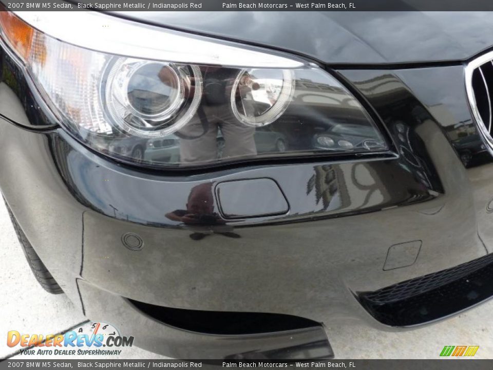 2007 BMW M5 Sedan Black Sapphire Metallic / Indianapolis Red Photo #12
