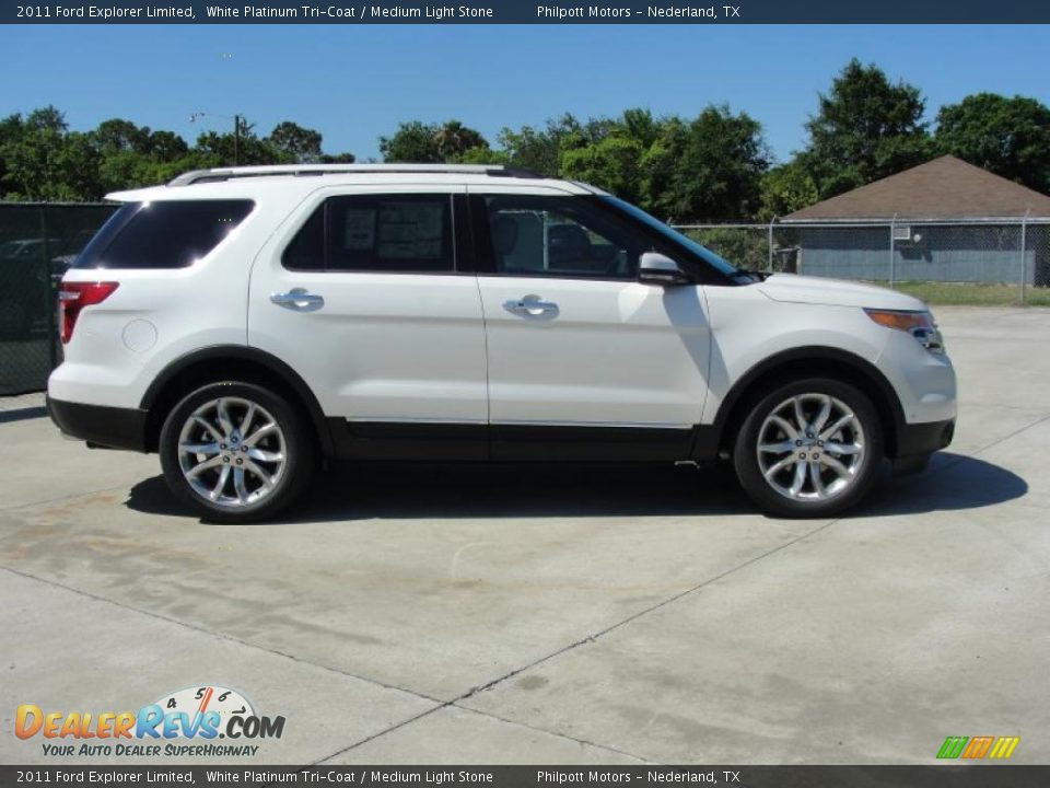 White Platinum Tri-Coat 2011 Ford Explorer Limited Photo #2