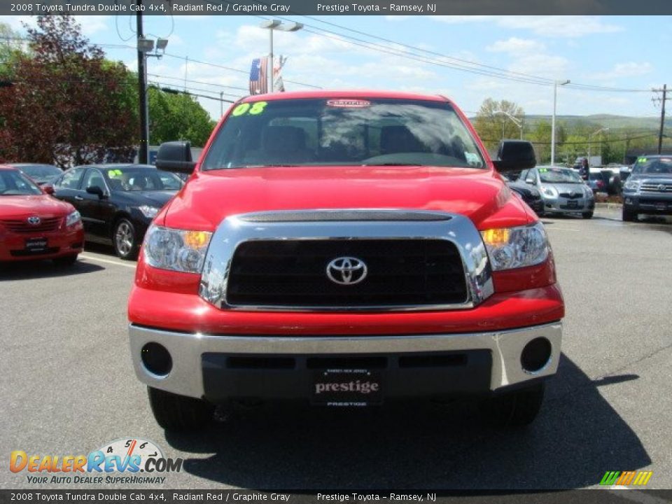 2008 Toyota Tundra Double Cab 4x4 Radiant Red / Graphite Gray Photo #2