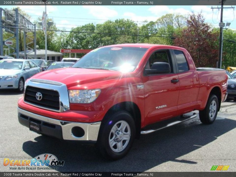 2008 Toyota Tundra Double Cab 4x4 Radiant Red / Graphite Gray Photo #3