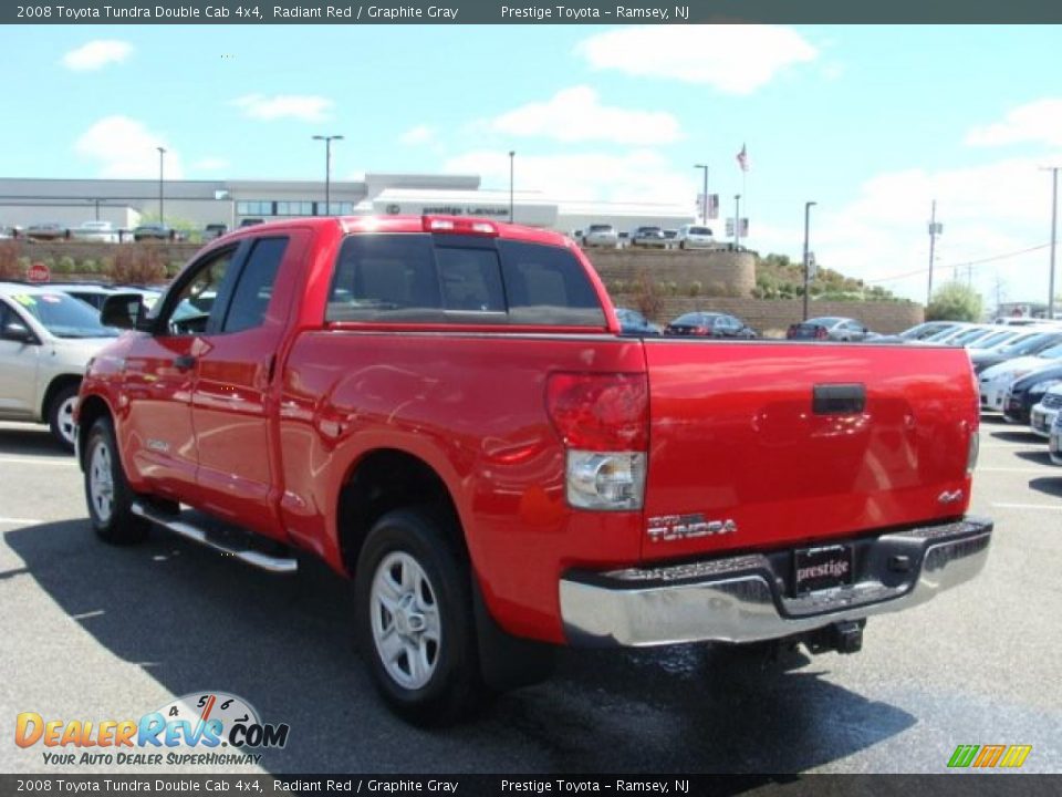 2008 Toyota Tundra Double Cab 4x4 Radiant Red / Graphite Gray Photo #4