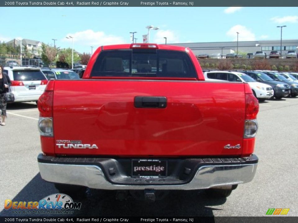 2008 Toyota Tundra Double Cab 4x4 Radiant Red / Graphite Gray Photo #5